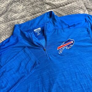 Buffalo Bills Signature Concepts Mens 2XL Blue Quarter Zip Pullover Shirt NFL
